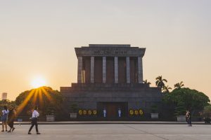 Ho Chi Minhs mausoleum Hanoi Vietnam