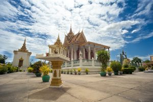 Silverpagoden Kungliga palatset Phnom Penh Kambodja