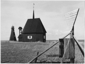 Malörens kapell svartvit Kalix Norrbotten