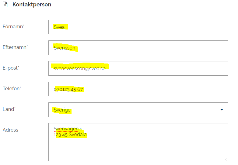 Skärmklipp bokning 6