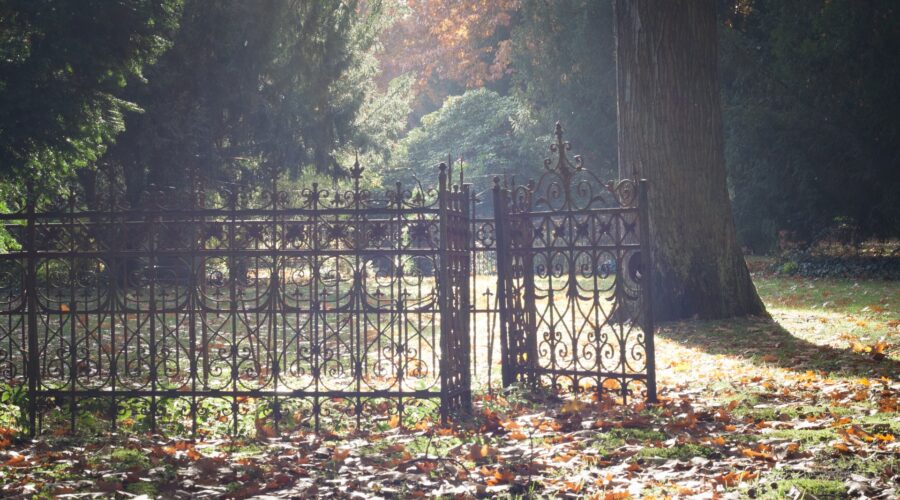 Sanssouciparken grind höst Potsdam Berlin Tyskland Sanssouciparken grind höst Potsdam Berlin Tyskland